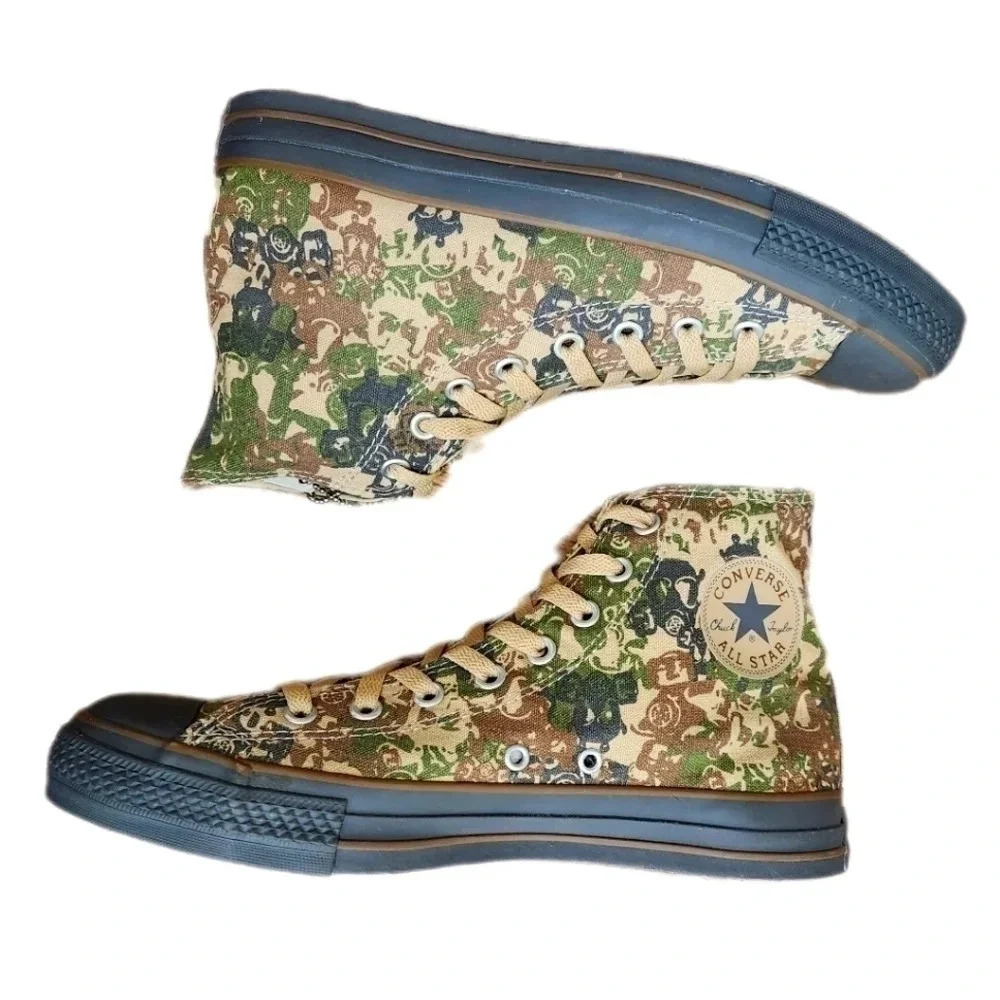 Converse Gas Mask Camo High Top Sneakers , Men's 9, Women's 11 NWOT - Picture 3 of 6